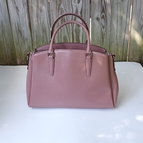 Coach crossgrain leather purse hand bag women's coach bag F 32017 12" × 8" 1/2 - Picture 3 of 15